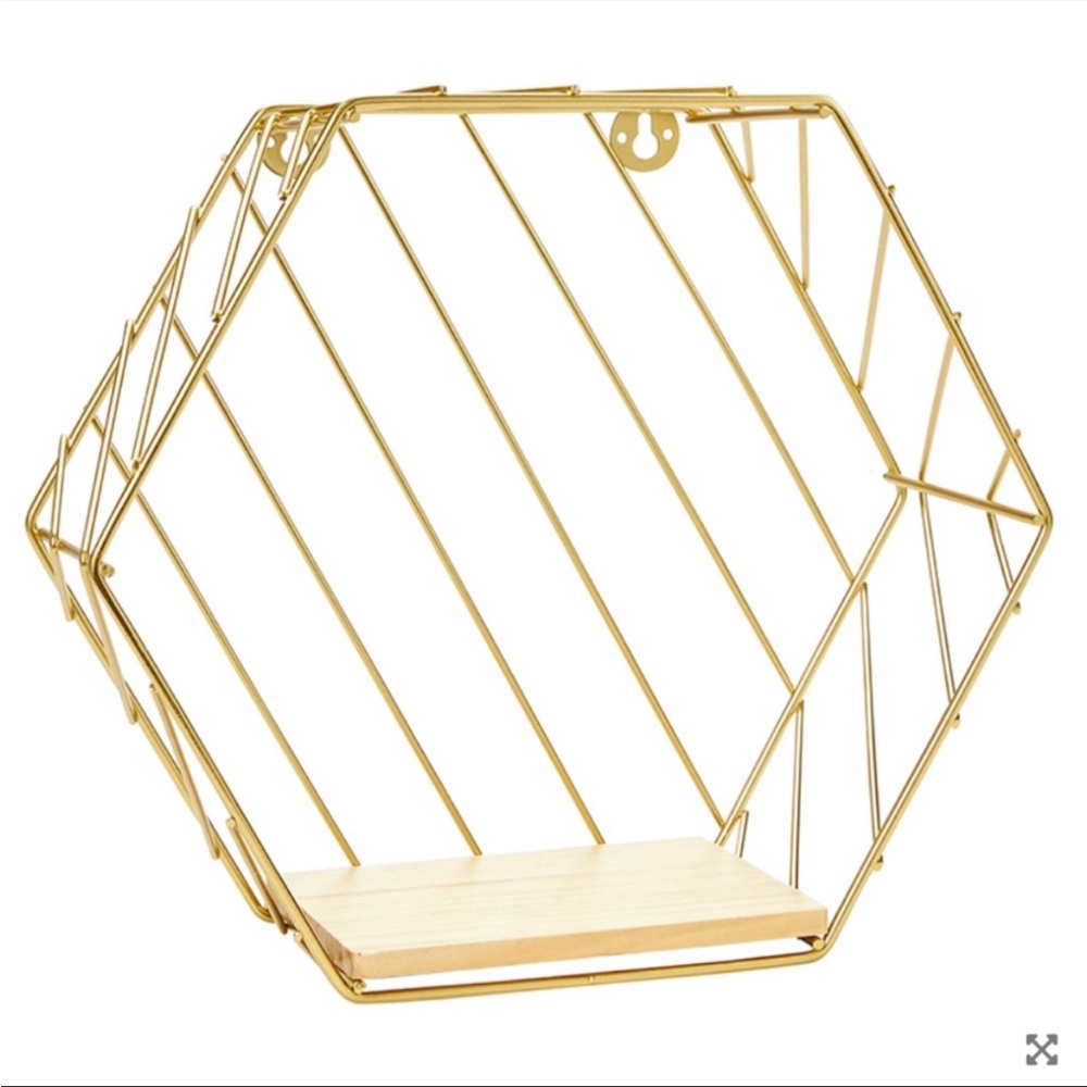 Short stories hexagon wall shelf